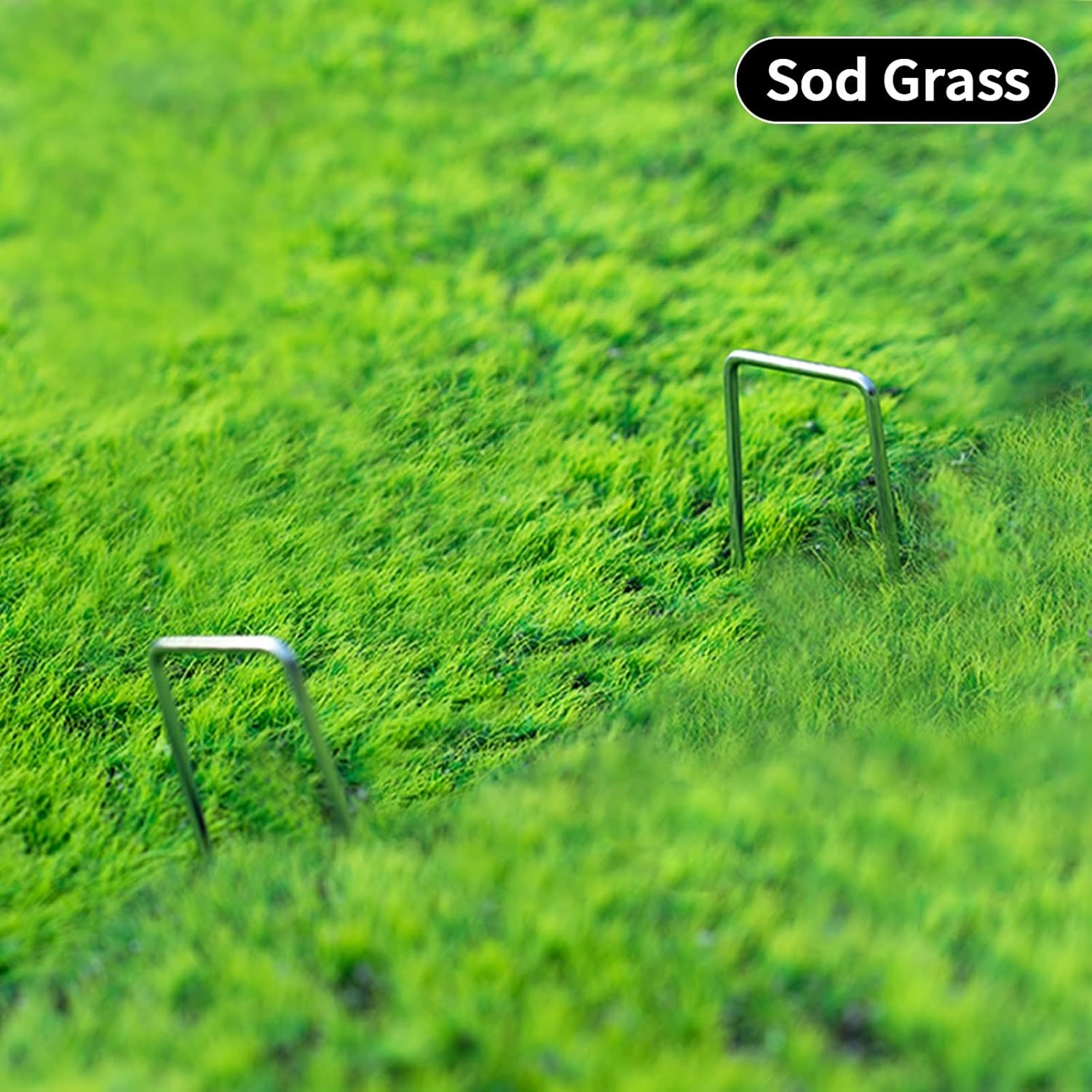 MAT-7 BANQUET Galvanized Landscape Staples 6 Inch 120 Pack 11 Gauge Garden Stakes Landscape Pins U-Shaped Heavy Duty Sod Weed Barrier Fabric Garden Fencing Plants Edging Landscaping Yard