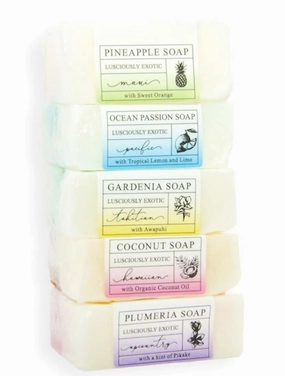 Maui Organics Hawaiian Bath and Body Confetti Soap (Five Mini Bar Pampering Set)