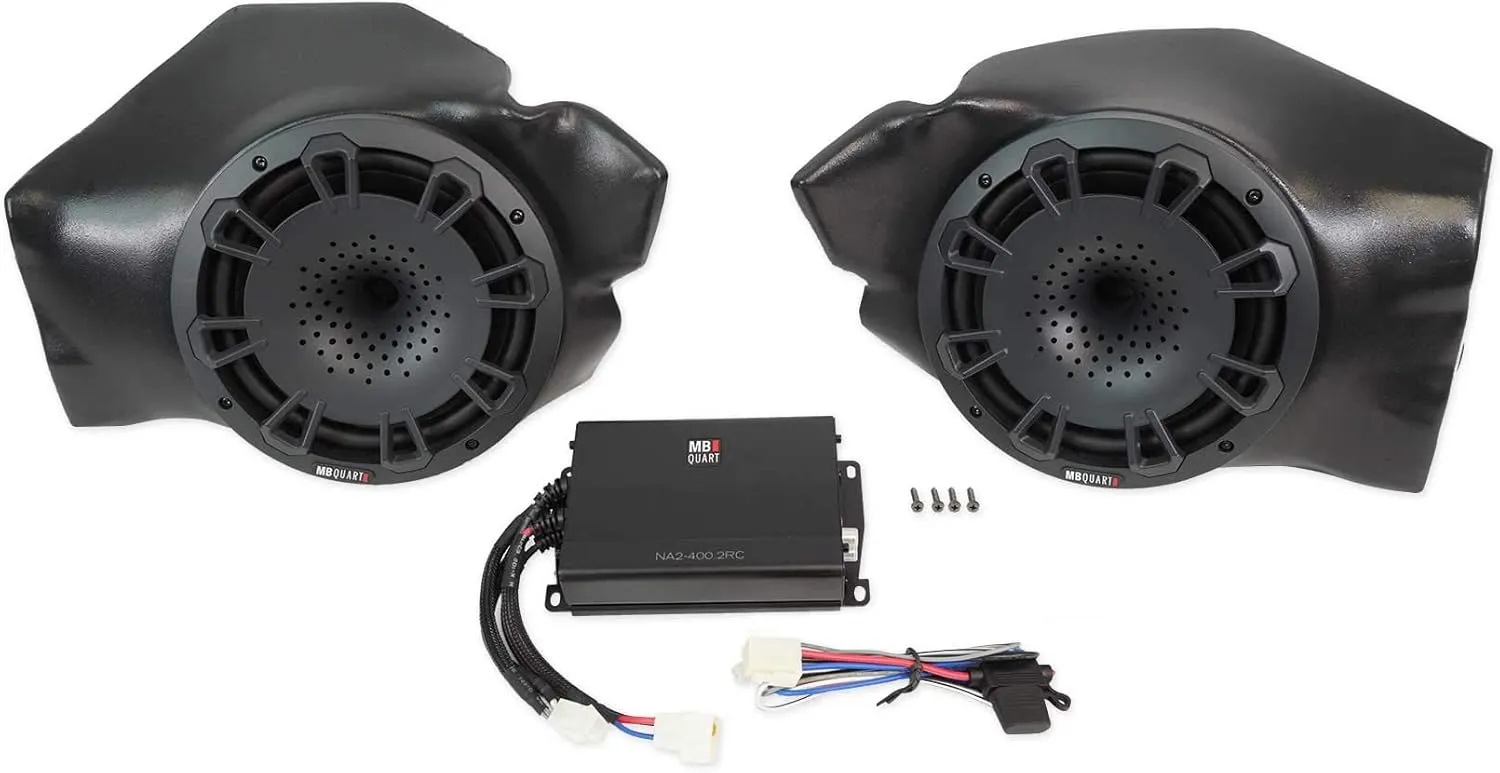 MB Quart MBQR-POD-2 RZR 8" Speakers, Kick Pods, Amplifier
