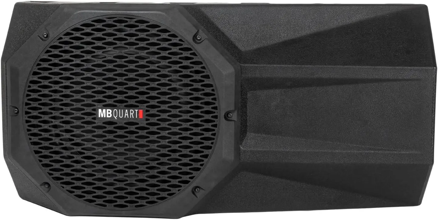 MB Quart Wrangler JL Tuned Audio Package: 400 Watt 12 Inch Tailgate Subwoofer with a Ported Enclosure