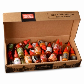 Melinda’s Mini Hot Sauce Variety Pack - Surprise 30 Pack (2 Oz Each) - Gourmet Hot Sauce Gift Set with Travel Friendly Mini Bottles in 15 Possible Flavors
