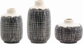 Melrose 78802 Terra Cotta Mini Vase 3.5" H, 5.25" H, 6.25" H Set of 3