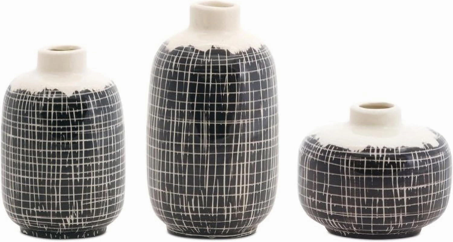 Melrose 78802 Terra Cotta Mini Vase 3.5" H, 5.25" H, 6.25" H Set of 3
