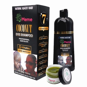 MEME Coconut Oil Shampoo & Hair Grease Set: Achieve luscious curls with 16.9 fl. oz. of fade-resistant shampoo and 4 fl. oz. of nourishing pomade for deep moisture and exceptional protection.