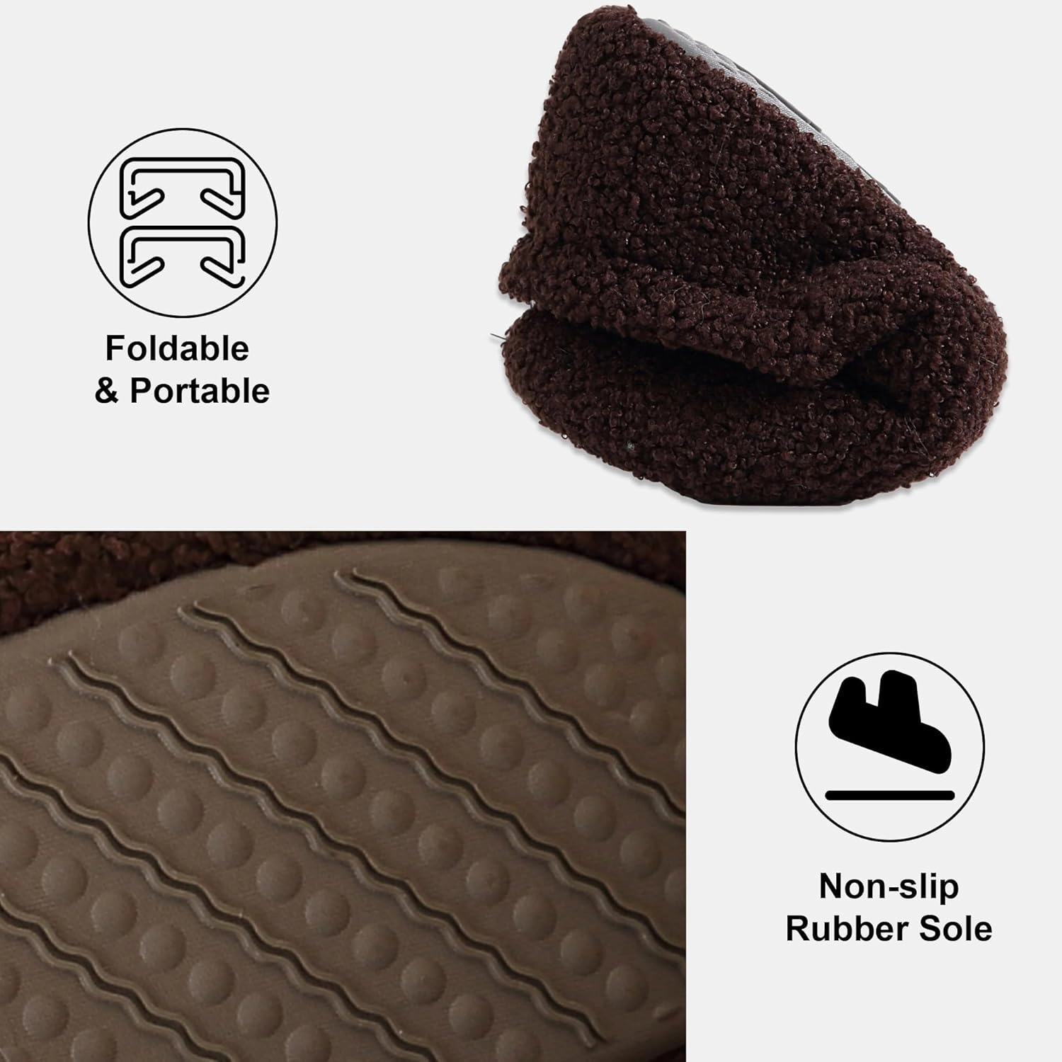 Memory Foam Slippers Indoor Women's Curly Fleece Home Shoes Soft Warm House Slippers