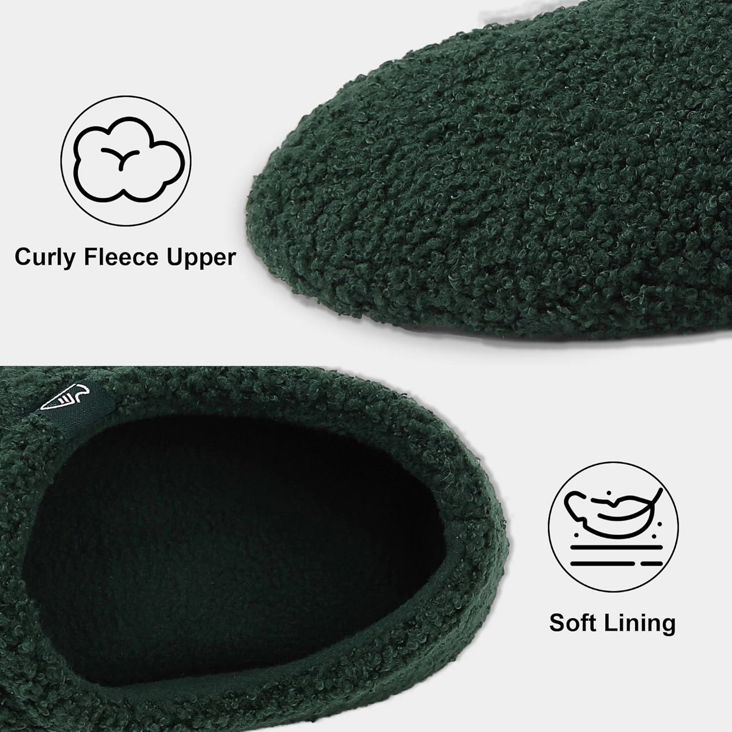 Memory Foam Slippers Indoor Women's Curly Fleece Home Shoes Soft Warm House Slippers