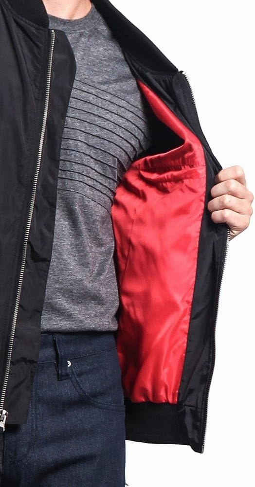 Men's Contrast Lightweight Bomber Flight Jacket
