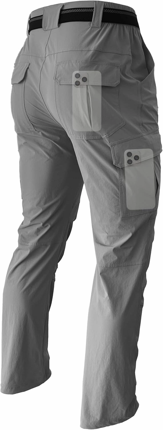 Men's Hiking Cargo Work Pants Lightweight Waterproof Quick Dry Camping Fishing Travel Outdoor Pants