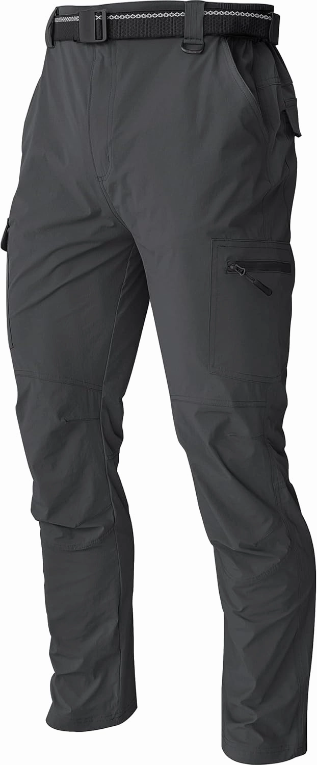 Men's Hiking Tactical Cargo Work Pants Quick Dry Waterproof Lightweight Travel Fishing Camping Outdoor Pants