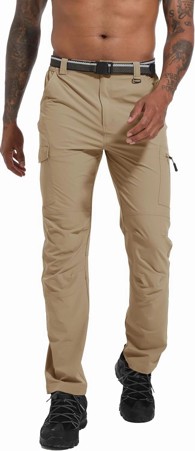 Men's Hiking Tactical Cargo Work Pants Quick Dry Waterproof Lightweight Travel Fishing Camping Outdoor Pants
