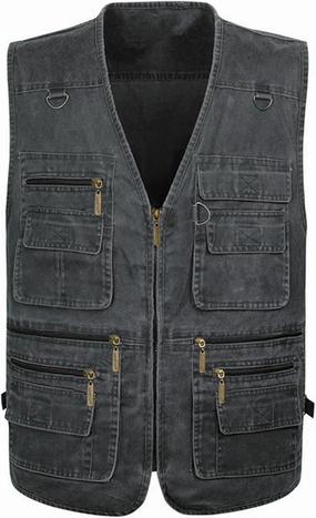 Men's Lightweight Utility Fishing Vest V Neck Safari Photographer Vests
