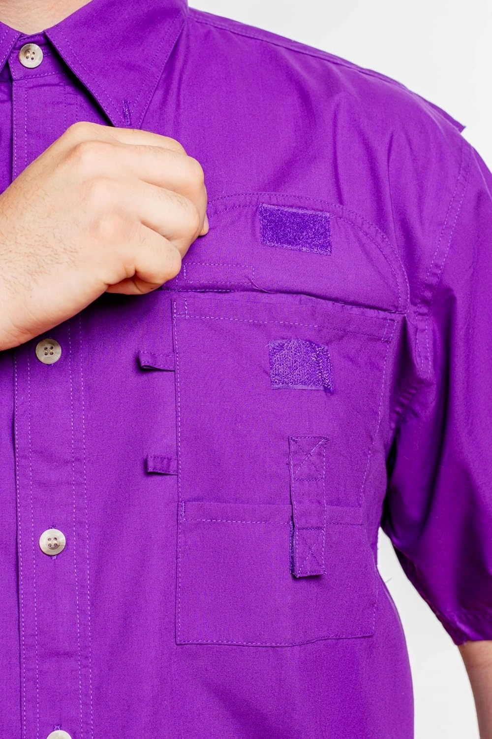 Men's Long Sleeve Fishing Button Down Shirt, Breathable Outdoors Casual Lightweight Shirt