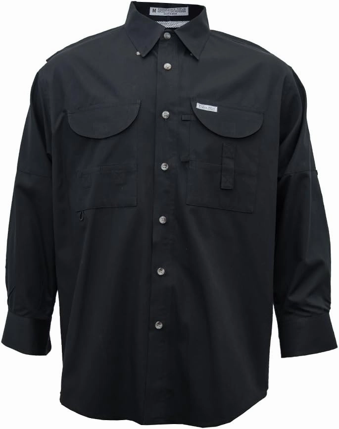Men's Long Sleeve Fishing Button Down Shirt, Breathable Outdoors Casual Lightweight Shirt