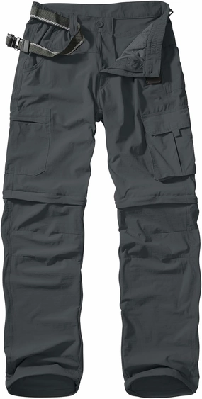 Men's Outdoor Quick Dry Convertible Lightweight Hiking Fishing Zip Off Safari Trousers