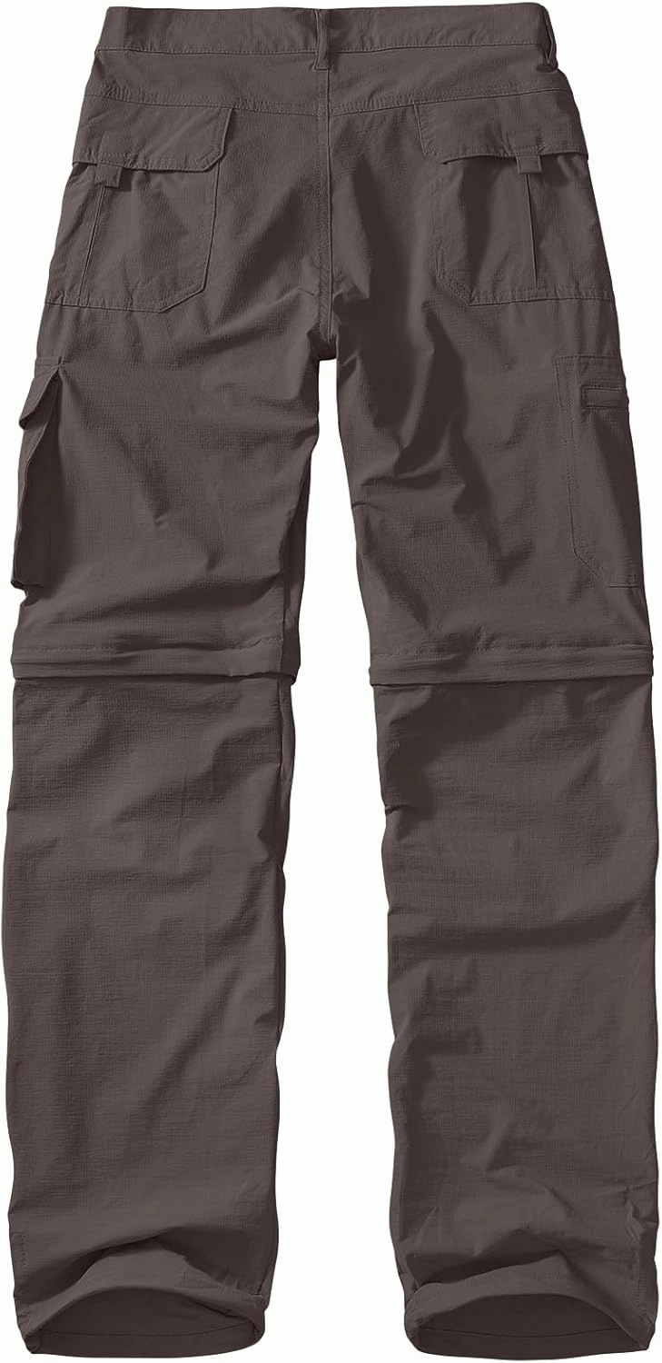 Men's Outdoor Quick Dry Convertible Lightweight Hiking Fishing Zip Off Safari Trousers