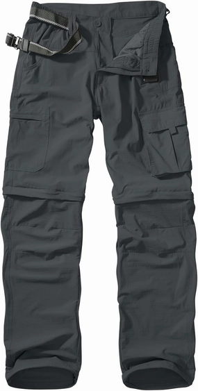 Men's Outdoor Quick Dry Convertible Lightweight Hiking Fishing Zip Off Safari Trousers