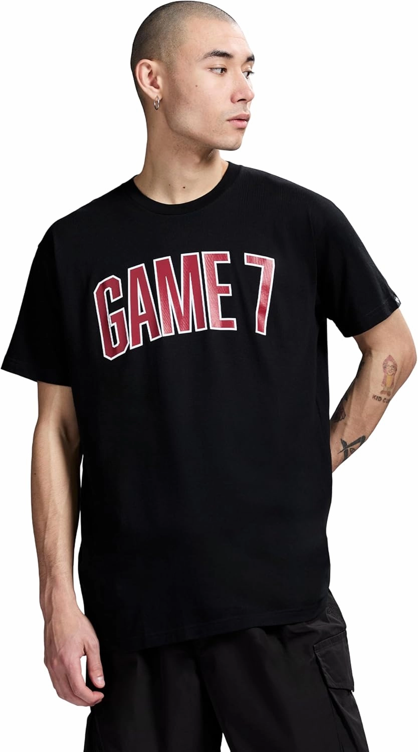 Men's Short Sleeve Lightweight Graphic Logo Crew Neck Cotton T-Shirt