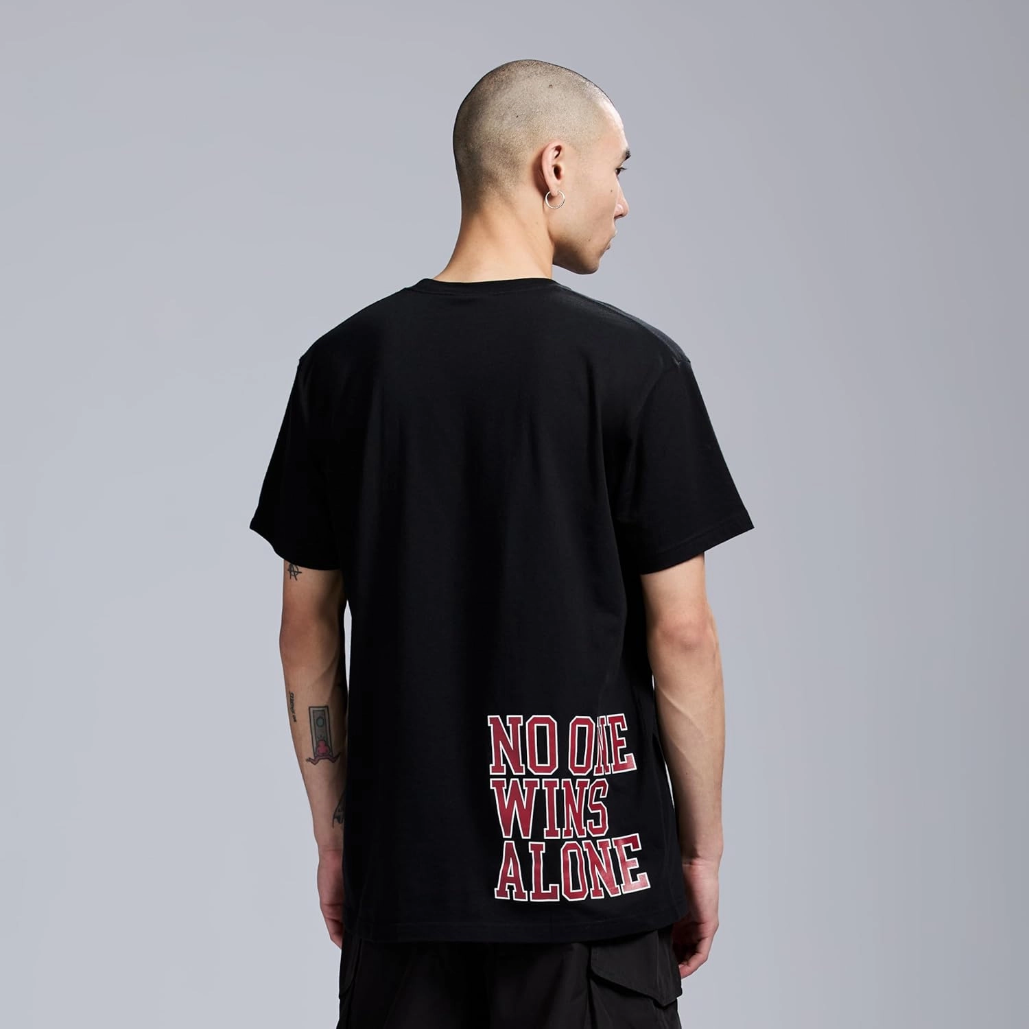 Men's Short Sleeve Lightweight Graphic Logo Crew Neck Cotton T-Shirt