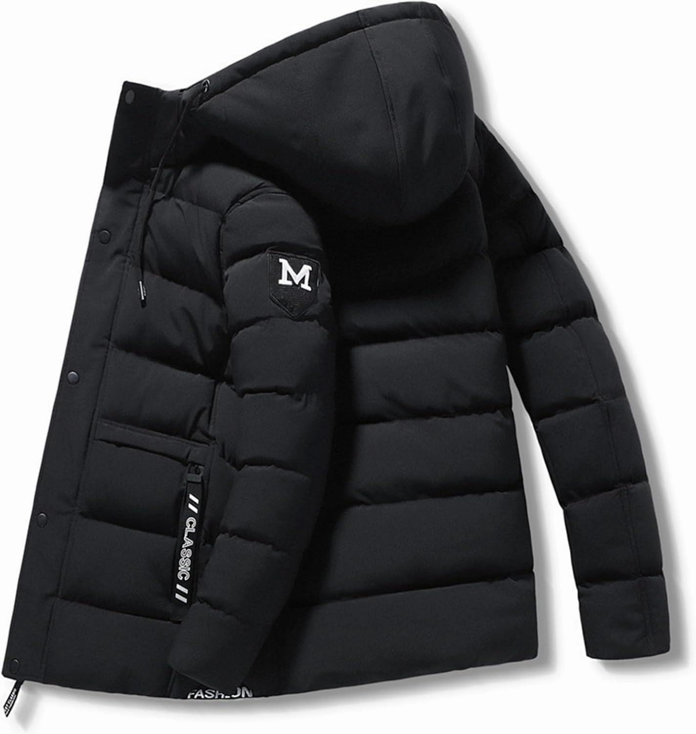Men's Winter Puffer Jacket Thicken Cotton Down Coat Essentials Lightweight Jacket Travel Padded Jacket