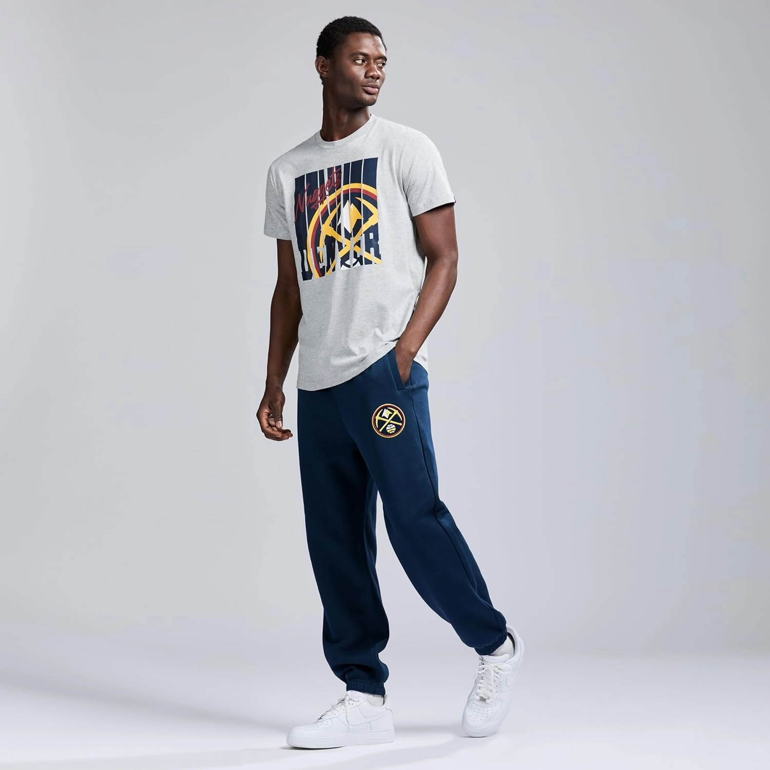 Men's X NBA Officially Licensed Graphic Short Sleeve Lightweight Crew Neck Cotton Team T-Shirt
