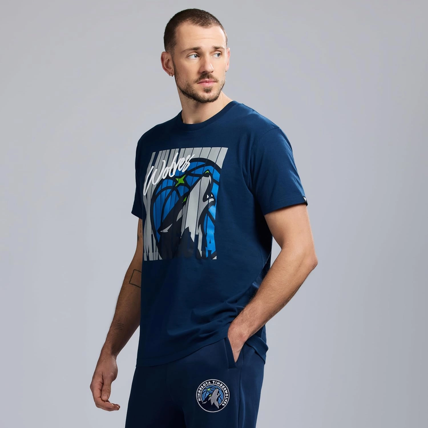Men's X NBA Officially Licensed Graphic Short Sleeve Lightweight Crew Neck Cotton Team T-Shirt