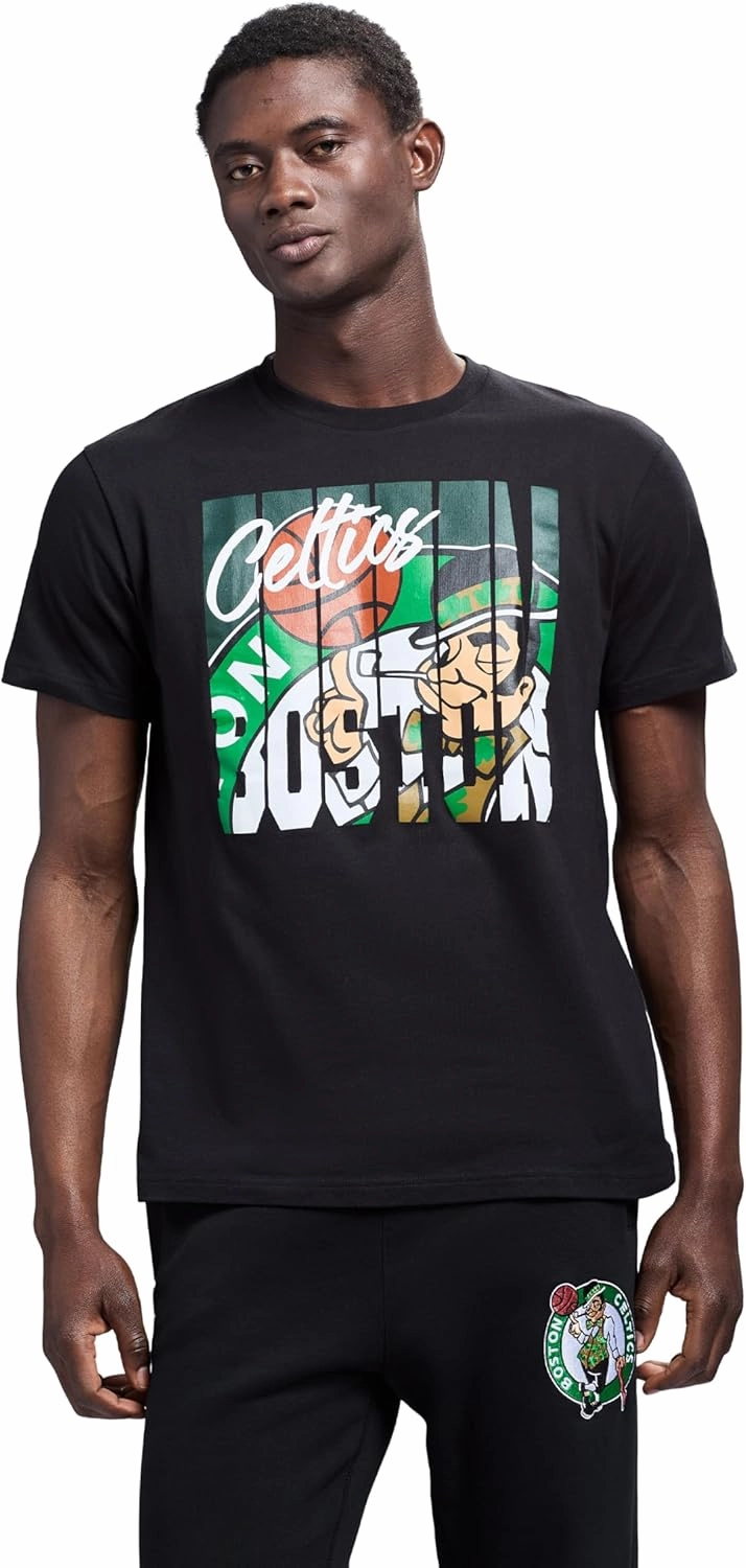 Men's X NBA Officially Licensed Graphic Short Sleeve Lightweight Crew Neck Cotton Team T-Shirt