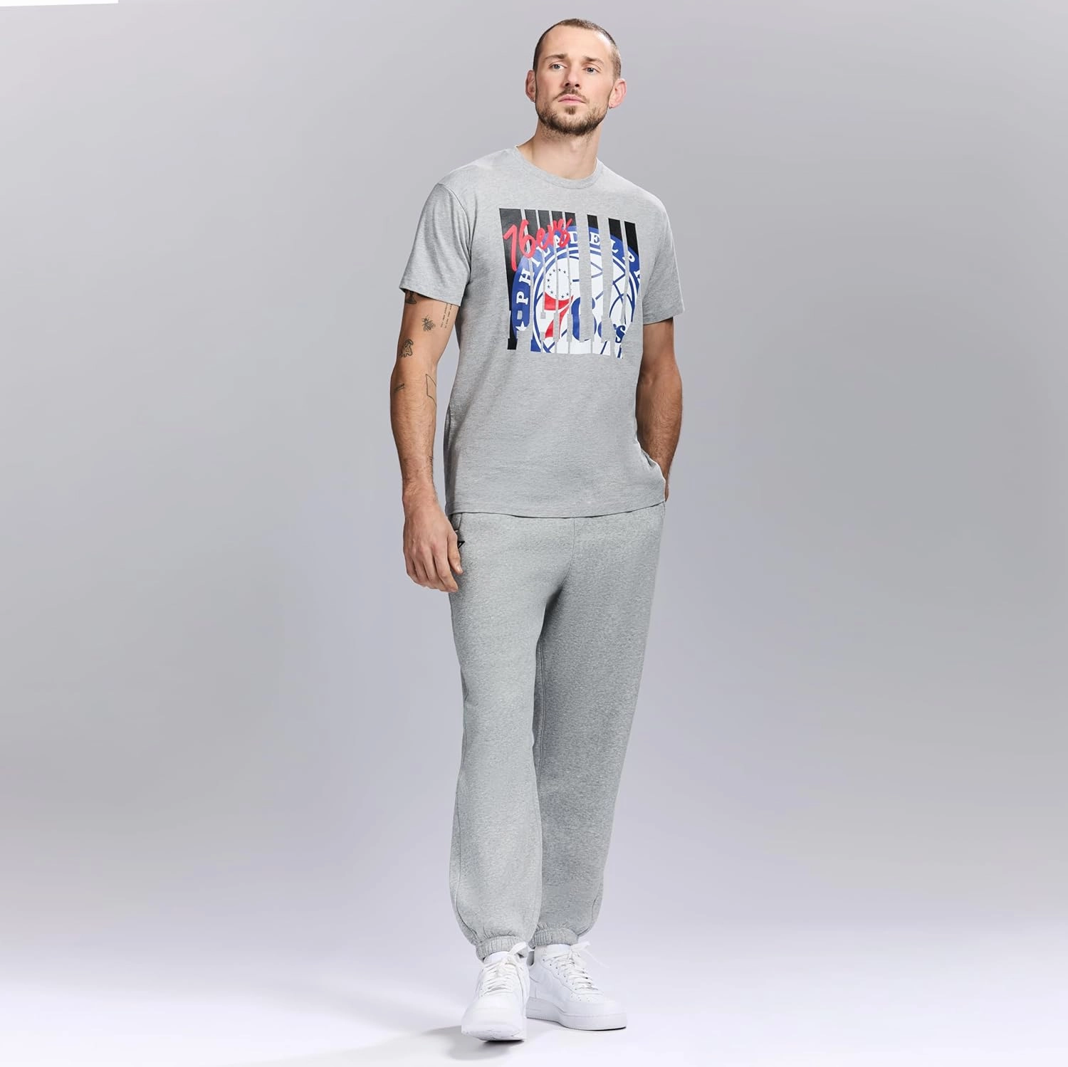 Men's X NBA Officially Licensed Graphic Short Sleeve Lightweight Crew Neck Cotton Team T-Shirt
