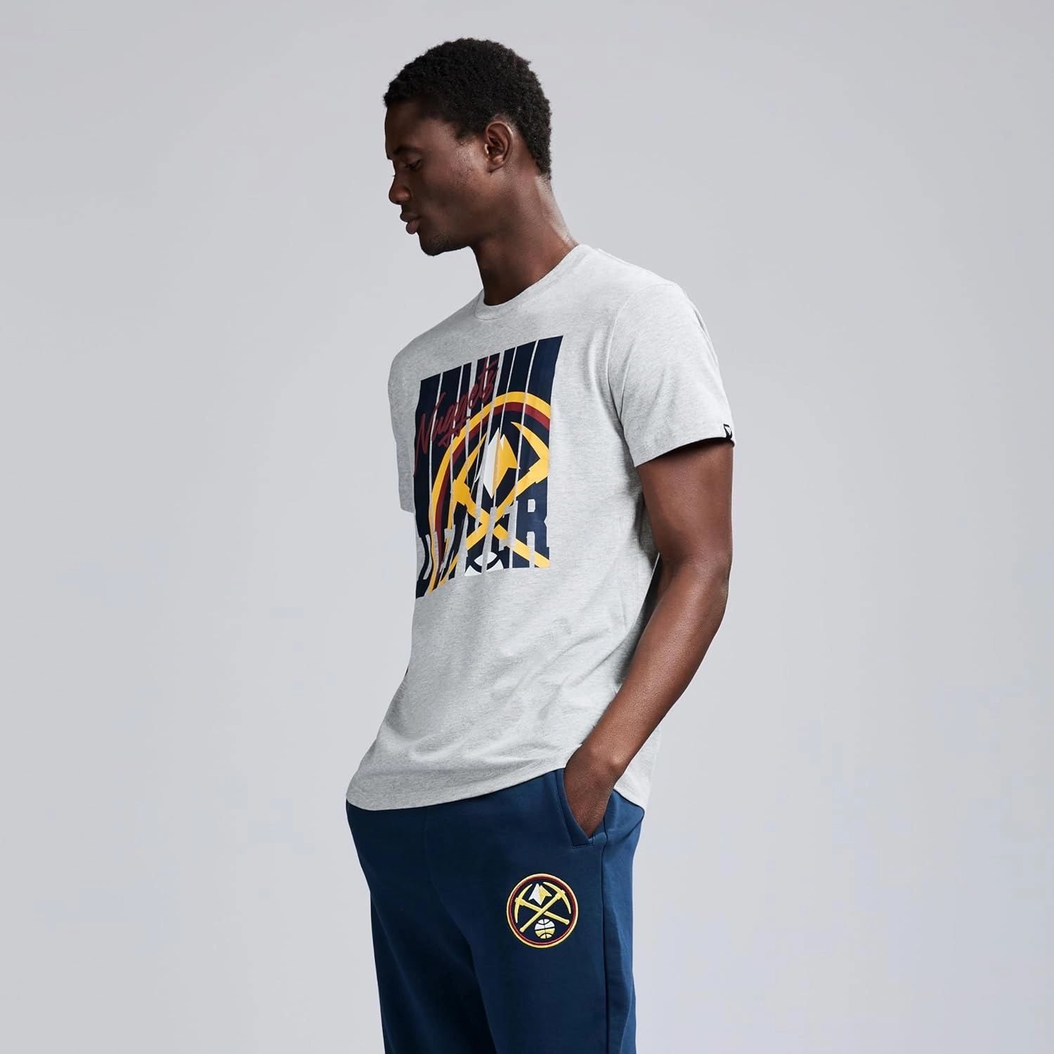 Men's X NBA Officially Licensed Graphic Short Sleeve Lightweight Crew Neck Cotton Team T-Shirt