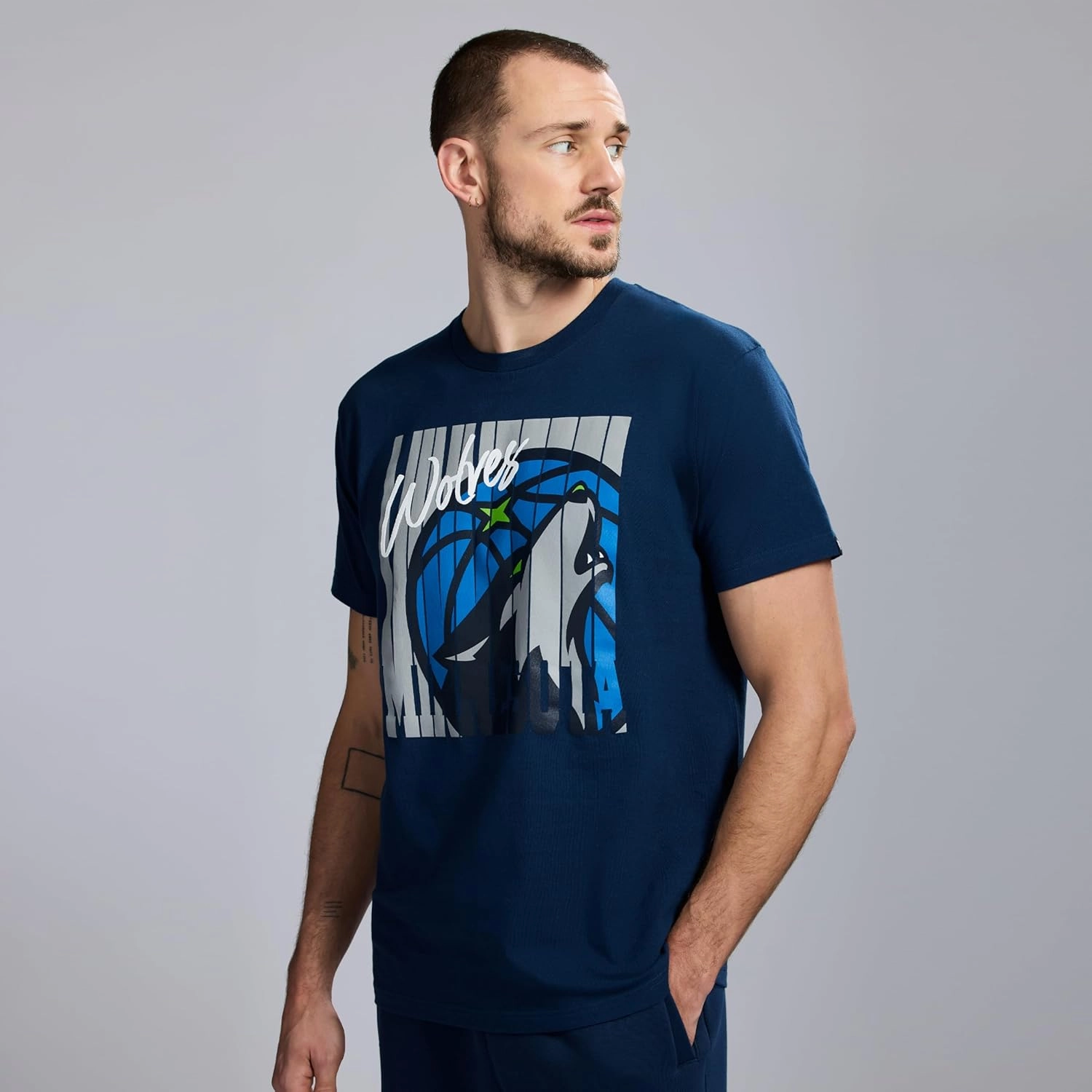 Men's X NBA Officially Licensed Graphic Short Sleeve Lightweight Crew Neck Cotton Team T-Shirt