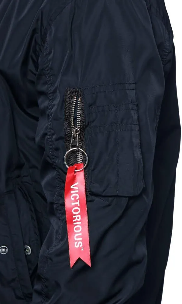 Men's Contrast Lightweight Bomber Flight Jacket