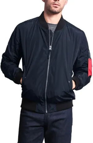 Men's Contrast Lightweight Bomber Flight Jacket