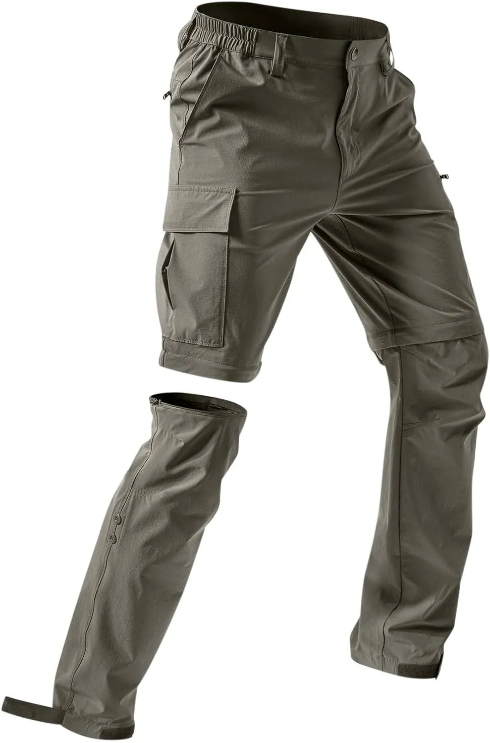 Mens Convertible Hiking Pants Quick Dry Zip Off Lightweight Waterproof Fishing Safari Travel Cargo Pants with Pockets