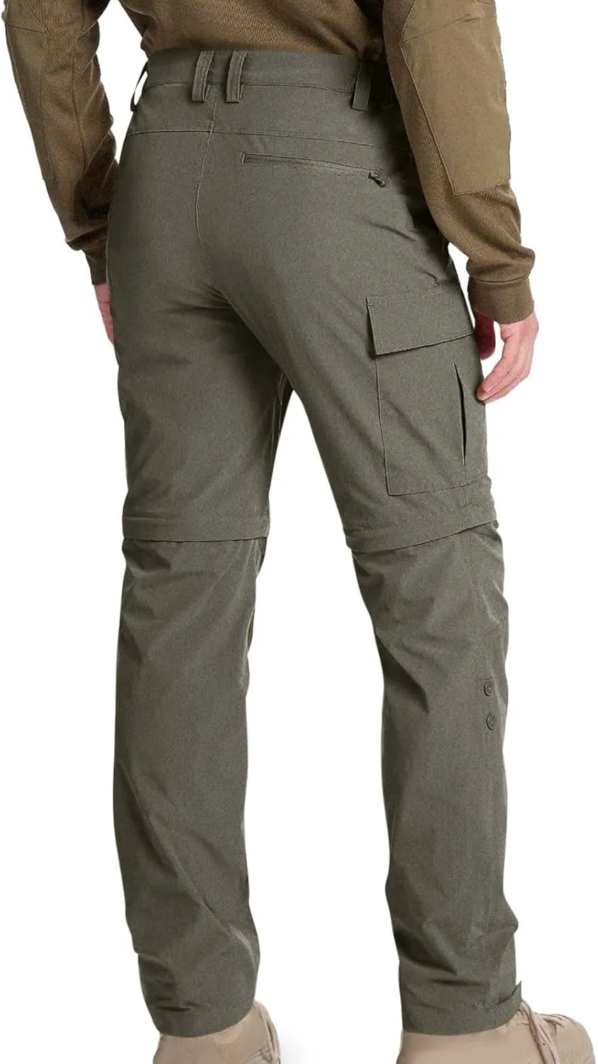 Mens Convertible Hiking Pants Quick Dry Zip Off Lightweight Waterproof Fishing Safari Travel Cargo Pants with Pockets