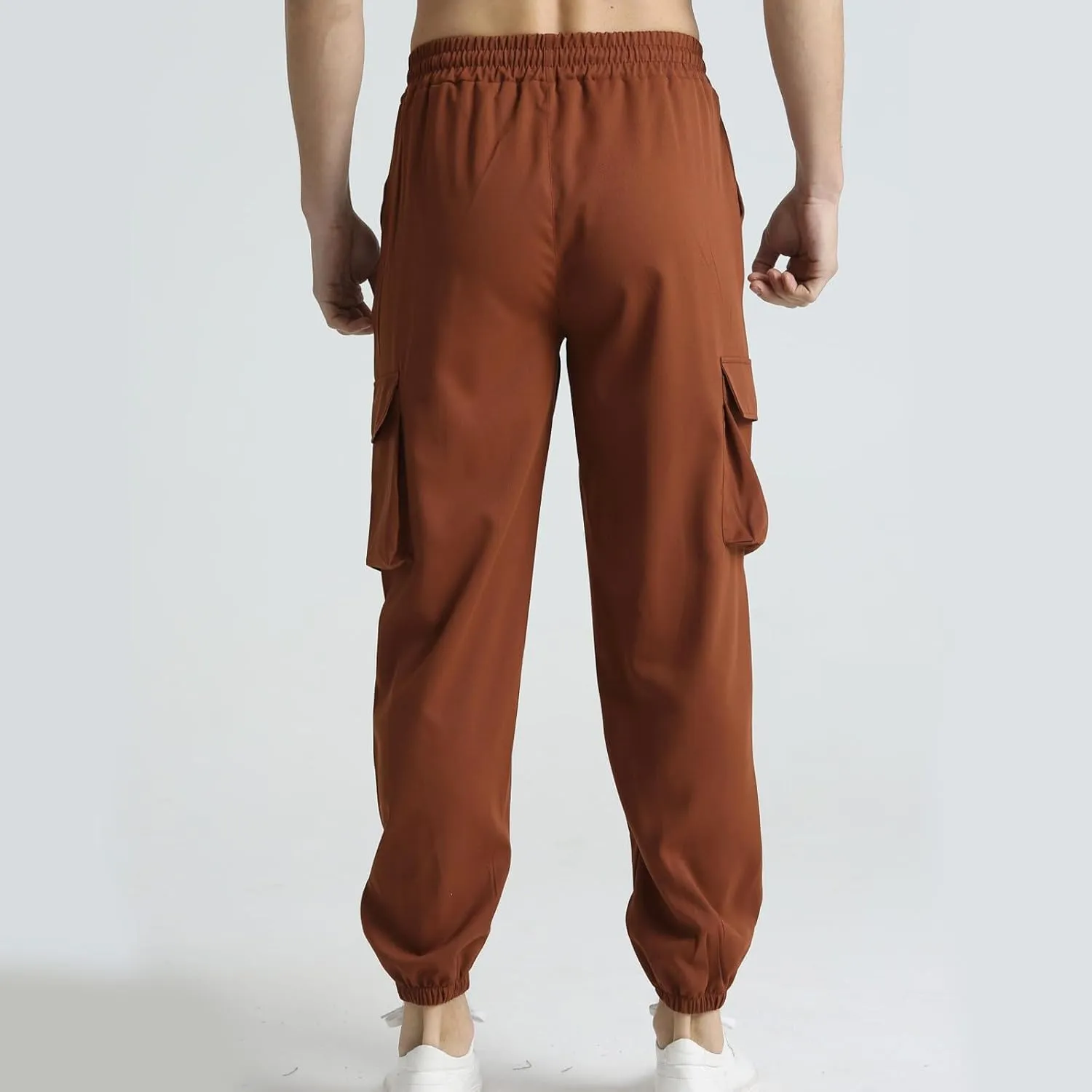Mens Joggers Casual Relaxed Fit Lightweight Drawstring Cargo Pants with Pocket Sports Athletic Outdoor Sweatpants