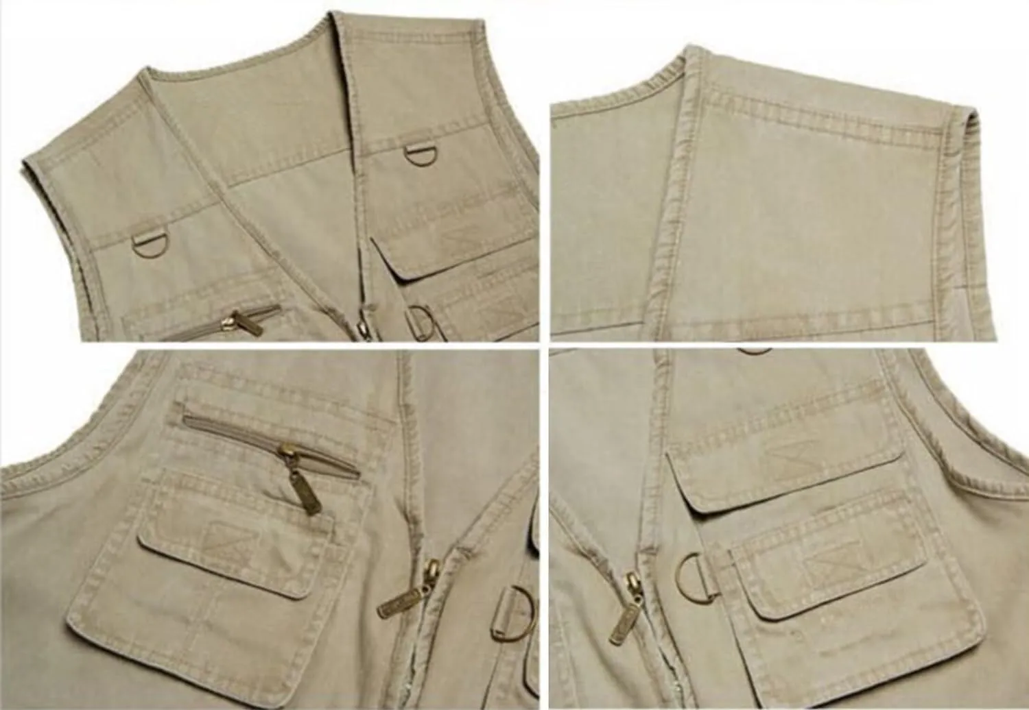Men's Lightweight Utility Fishing Vest V Neck Safari Photographer Vests