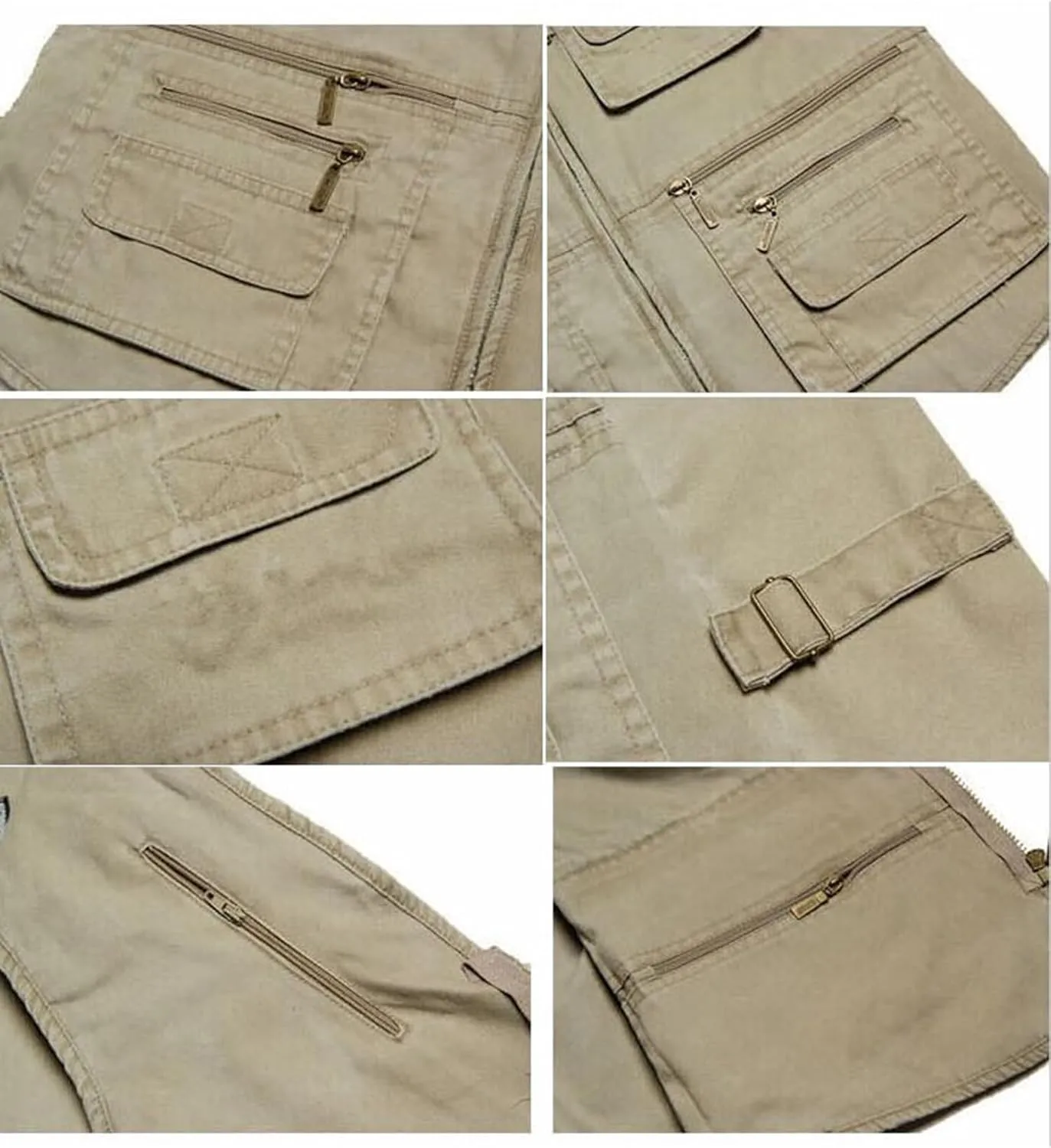 Men's Lightweight Utility Fishing Vest V Neck Safari Photographer Vests