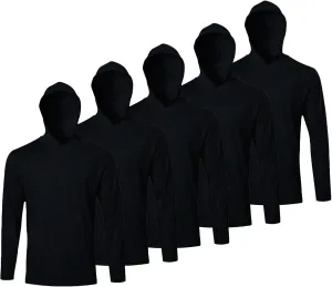 Mens Long Sleeve Shirt Lightweight Sun Protection Fishing Shirts Athletic Hoodie Shirts 5 Pack
