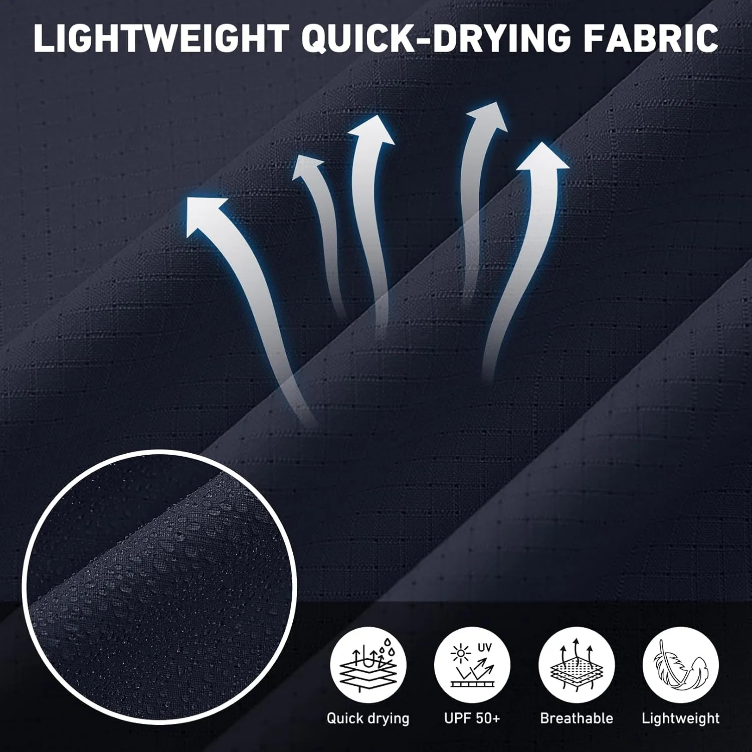 Men's Safari Hiking UPF 50  UV Long Sleeve Work Shirt Lightweight Quick Dry Cooling Outdoor Sun Protection Fishing Shirts