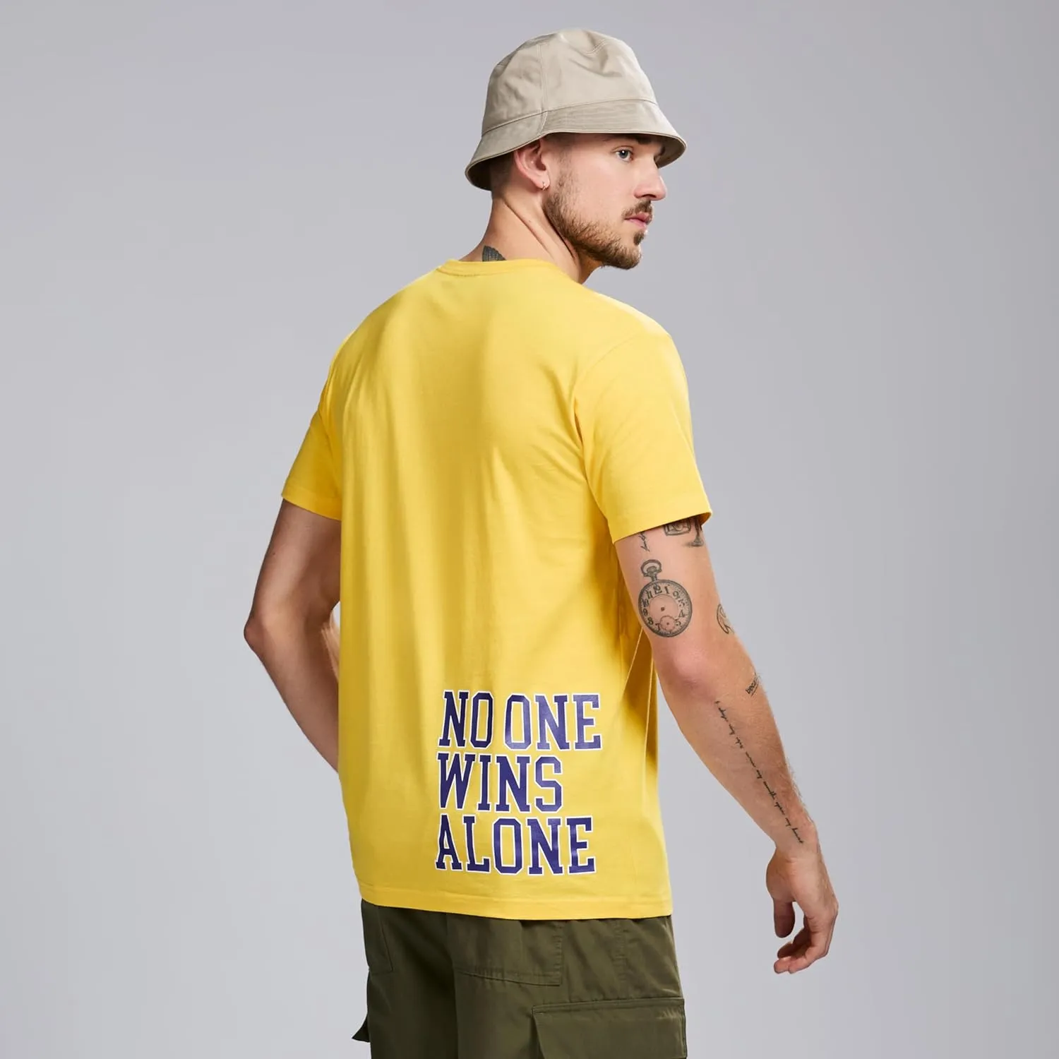 Men's Short Sleeve Lightweight Graphic Logo Crew Neck Cotton T-Shirt