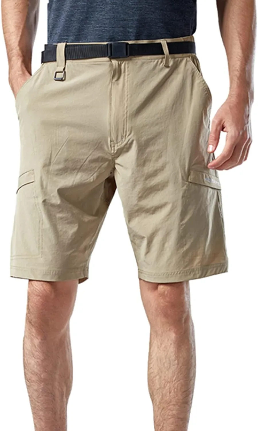 Mens Shorts Cargo Waistband Multi Pockets Solid Utility Tooling Shorts Regular Big and Tall Work Utility Shorts