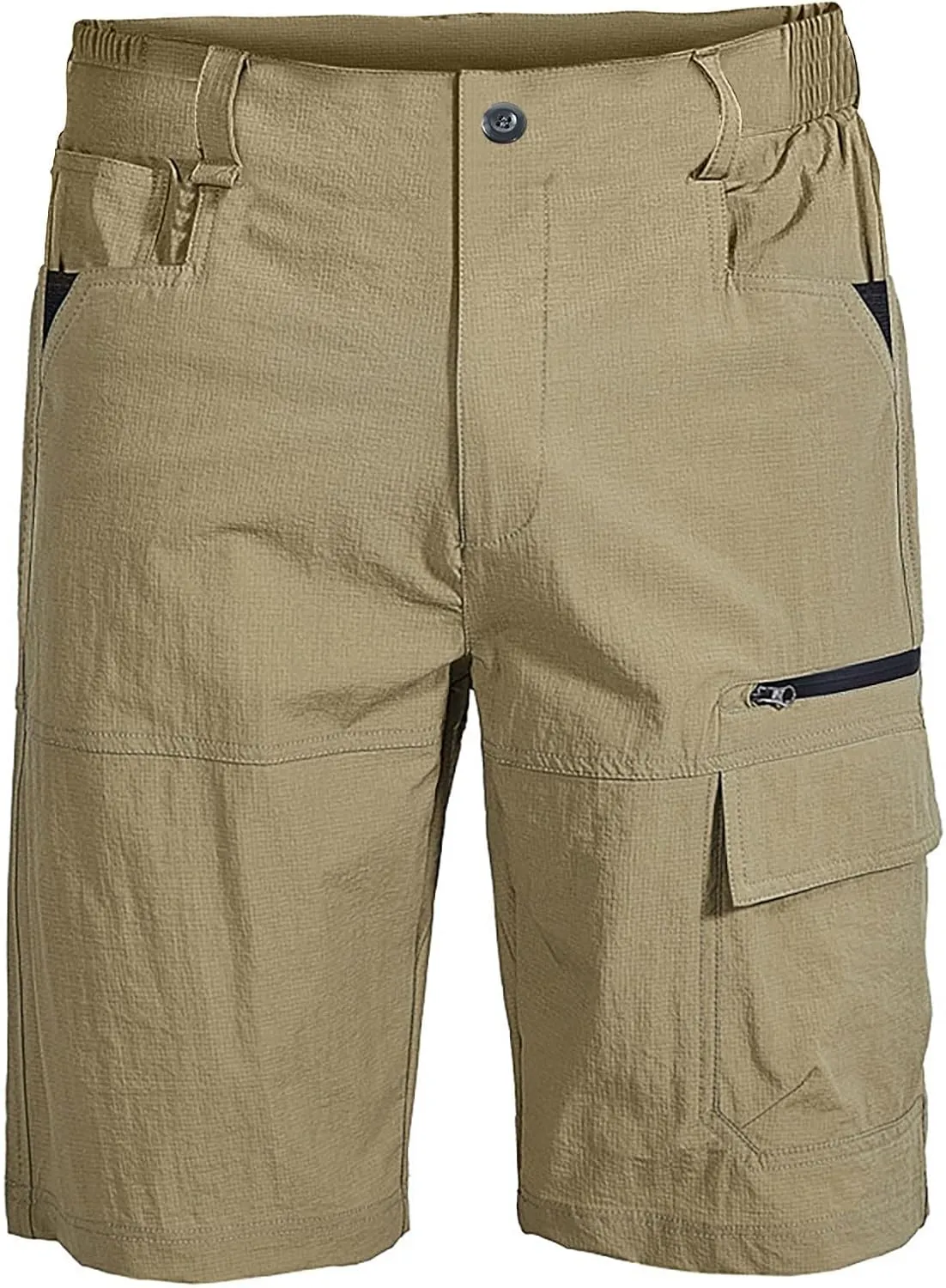 Men's Shorts Casual Cotton Buckle Zipper Multi Pocket Cargo Shorts 6 Inch Inseam Regular Big and Tall Work Shorts