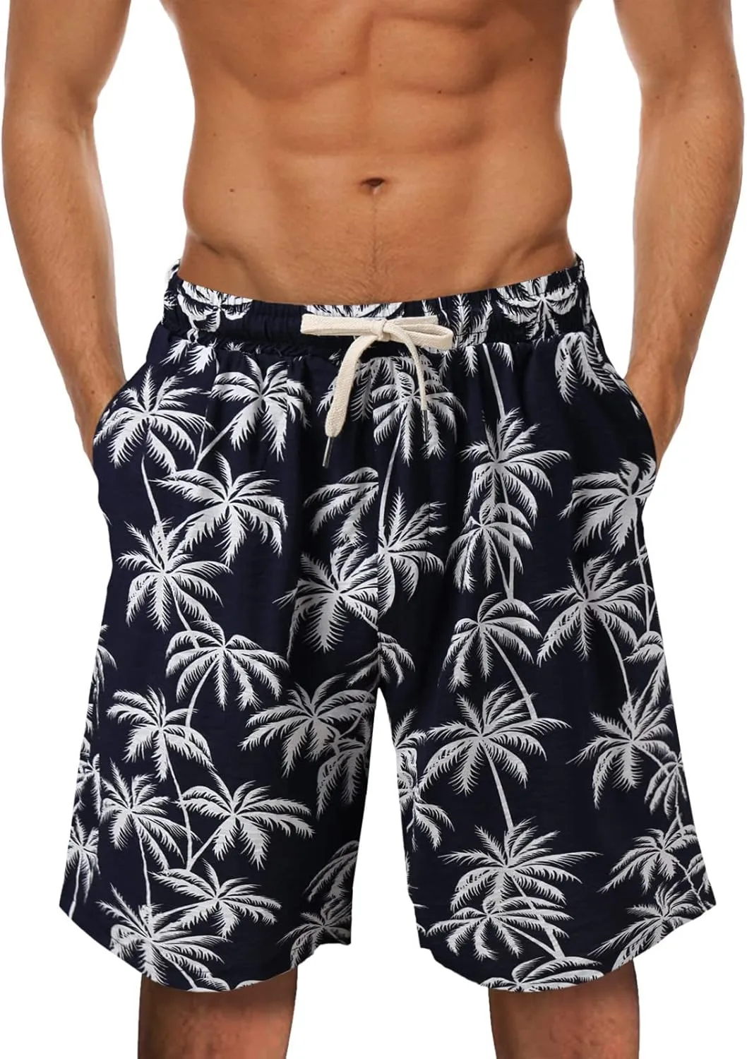 Men's Swim Trunks Quick Dry Bathing Suit Short Fashion Tether Pocket Board Short Pant Swimwear Bathing Suits Funny