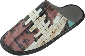 Mens Womens Cozy Memory Foam Scuff Slippers Rugby Rustic Board Cute Indoor/Outdoor Slippers Size 4-5