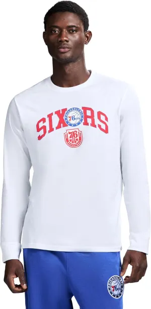 Men's X NBA Officially Licensed Graphic Long Sleeve Lightweight Crew Neck Cotton Team T-Shirt