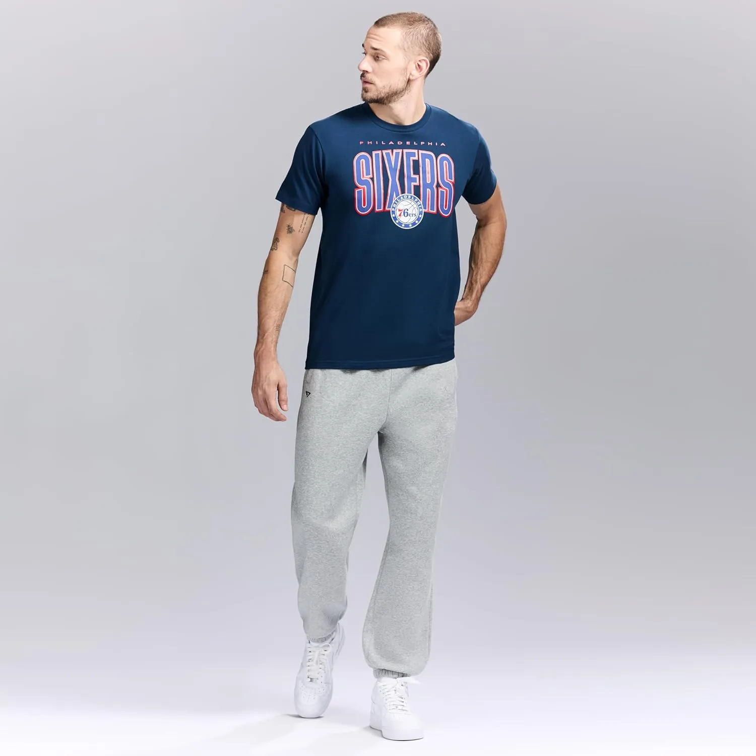 Men's X NBA Officially Licensed Graphic Short Sleeve Lightweight Classic Crew Neck Cotton T-Shirt