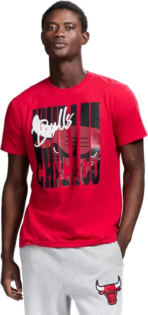 Men's X NBA Officially Licensed Graphic Short Sleeve Lightweight Crew Neck Cotton Team T-Shirt