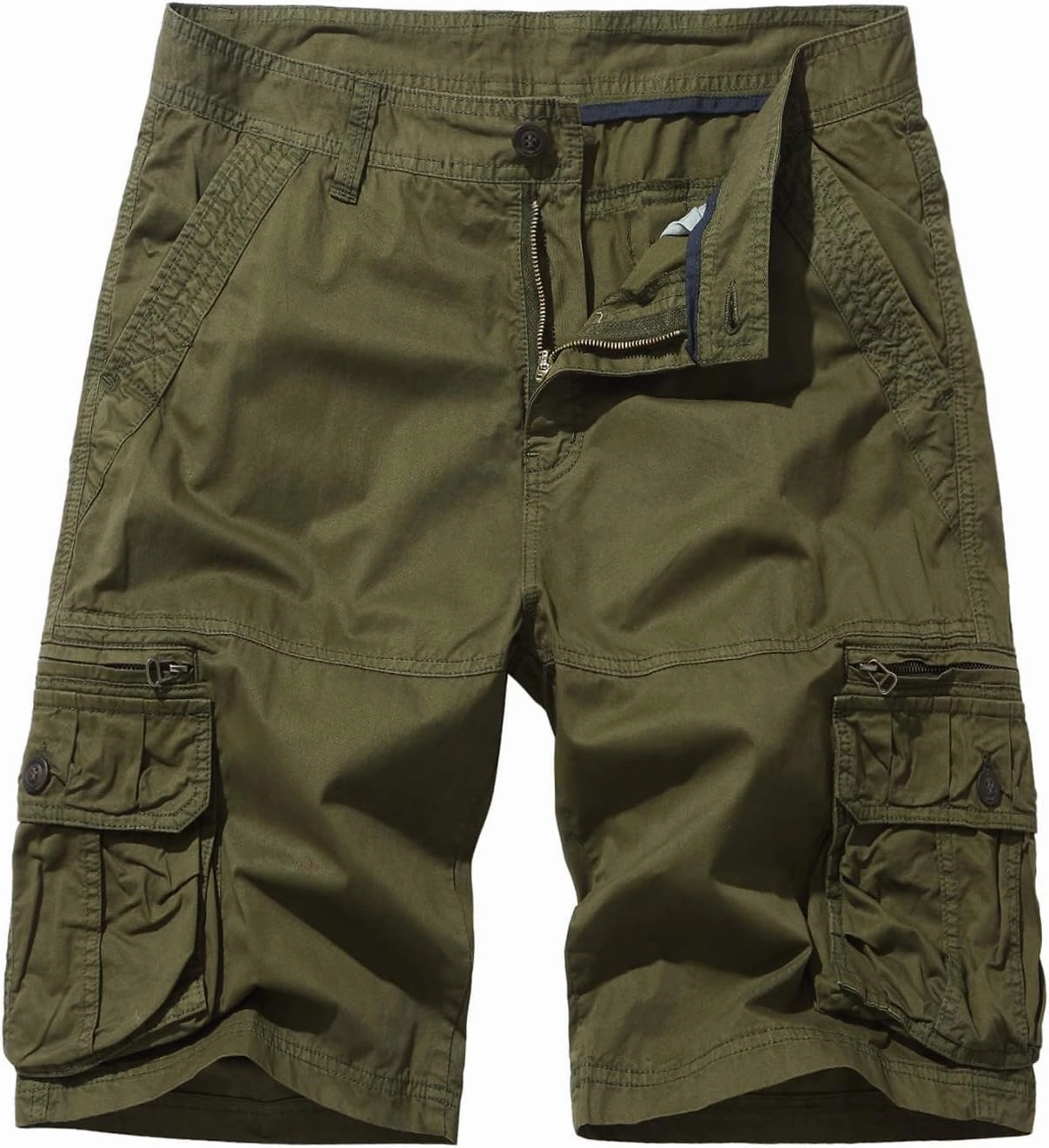 Mens Casual Shorts 7 Inch Inseam Stretch Multi Pocket Cargo Shorts Regular Fit Hiking Athletic Shorts Trendy Clothes