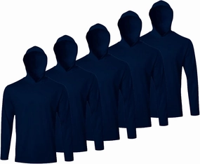 Mens Long Sleeve Shirt Lightweight Sun Protection Fishing Shirts Athletic Hoodie Shirts 5 Pack