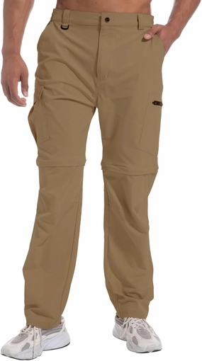 Mens Outdoor Hiking Pants Convertible Lightweight Water Resistant Quick Dry Zip Off Fishing Travel Camping Tactical Pants