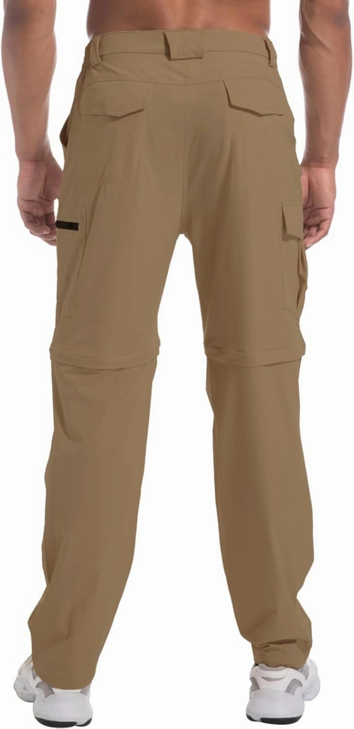 Mens Outdoor Hiking Pants Convertible Lightweight Water Resistant Quick Dry Zip Off Fishing Travel Camping Tactical Pants